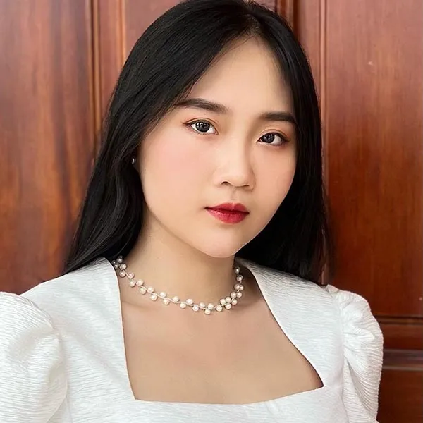 Vòng Cổ Ngọc Trai Minh Hà Pearl Jewelry Dây Bạc - Viên Ngọc 5-6mm Màu Trắng - Trang sức - Vua Hàng Hiệu