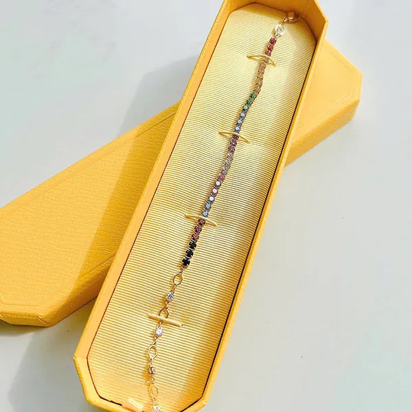Vòng Đeo Tay Nữ Swarovski Matrix Tennis Bracelet Round Cut, Multicolored, Gold-Tone Plated 5685691 Phối Màu
