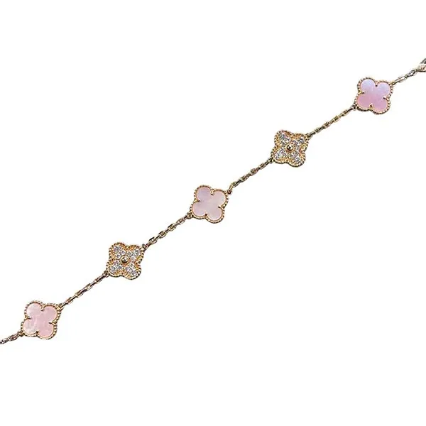Vòng Đeo Tay Nữ Jewery Luxury Vintage Alhambra Bracelet 5 Motifs Màu Vàng Hồng - Trang sức - Vua Hàng Hiệu