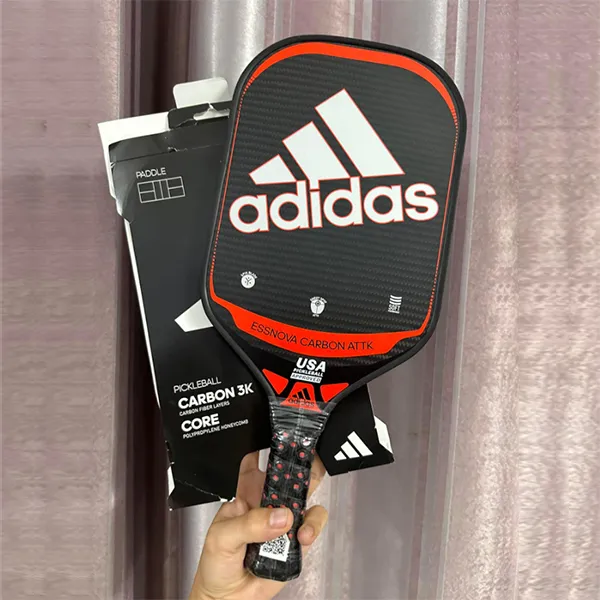 Vợt Pickleball Adidas Essnova Carbon Attack Pickleball Paddle Màu Đen Phối Đỏ L - Pickleball - Vua Hàng Hiệu