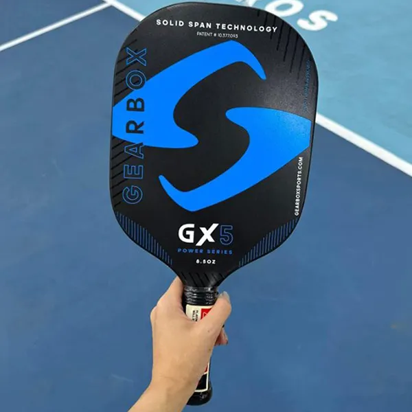 Vợt Pickleball Gearbox GX5 Blue Power Paddle Màu Đen/Xanh Blue - Pickleball - Vua Hàng Hiệu