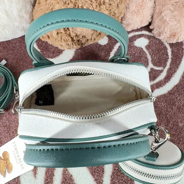 Túi Xách Tay Nữ TTWN BEAR TN3787-28900 Màu Be Xanh Size M