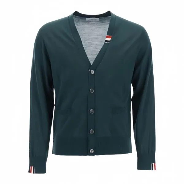 Áo Cardigan Nam Thom Browne MKC489AY1014 Màu Xanh Lá Size 1