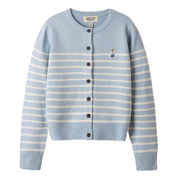 Áo Cardigan Nữ WHOAU Steve R-Neck Cardigan WHCKE4912F Màu Xanh Nhạt Size S