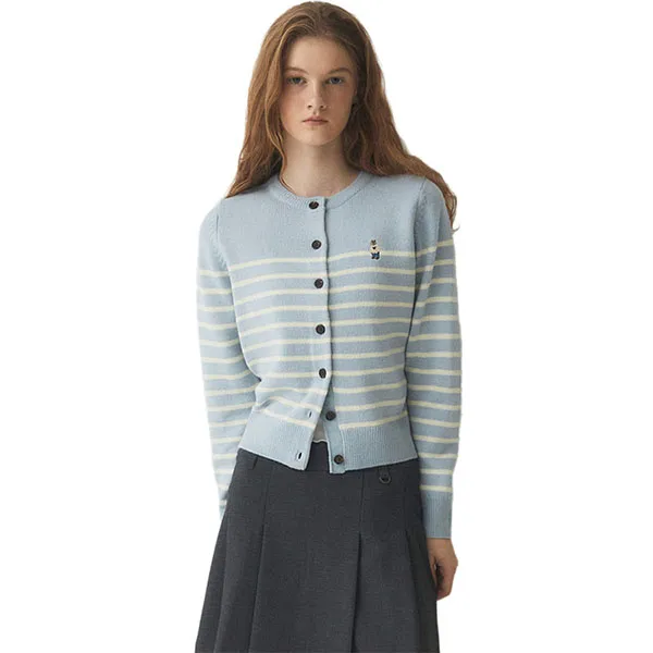 Áo Cardigan Nữ WHOAU Steve R-Neck Cardigan WHCKE4912F Màu Xanh Nhạt Size S