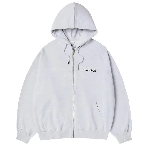 Áo Hoodie Acmé De La Vie ADLV Script Chain Needlework Hoodie Zip Up Màu Ghi