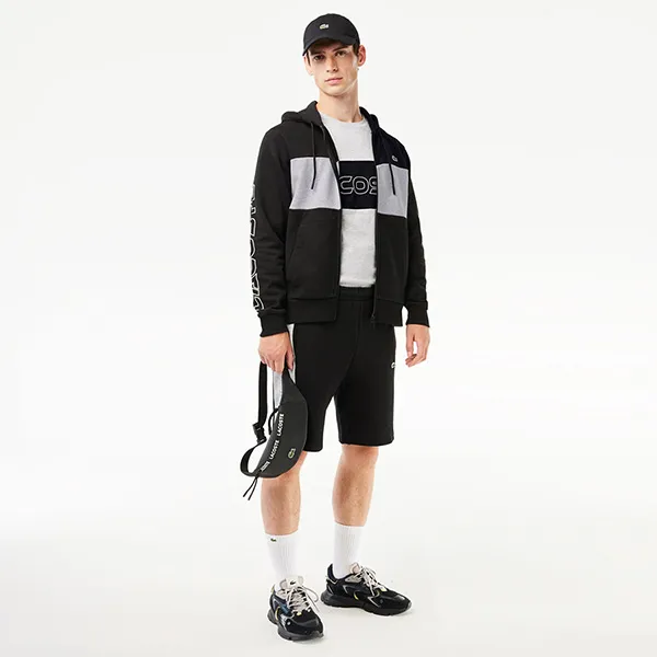 Áo Hoodie Nam Lacoste Men's Zip-Up Colorblock SH1416 - SNP Màu Đen Xám Size 5 - Thời trang - Vua Hàng Hiệu
