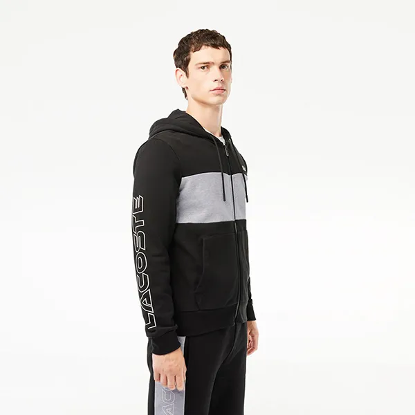Áo Hoodie Nam Lacoste Men's Zip-Up Colorblock SH1416 - SNP Màu Đen Xám Size 5 - Thời trang - Vua Hàng Hiệu