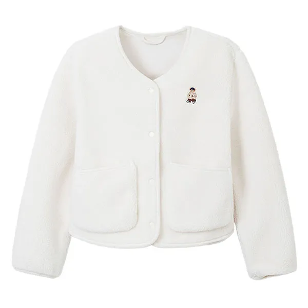 Áo Khoác Lông Spao Dumble SPFZE4VG41-IV Màu Trắng Kem