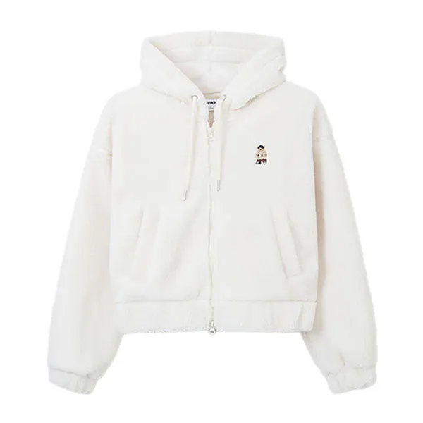 Áo Khoác Lông Spao Dumble Zip Up SPFZE4VG42-IV Màu Trắng Kem - Thời trang - Vua Hàng Hiệu