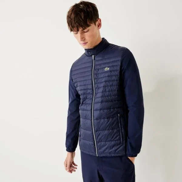 Áo Khoác Nam Lacoste Men's Sport Long Sleeve Padded Golf Jacket BH2634 - KXJ Màu Xanh Navy Size 52