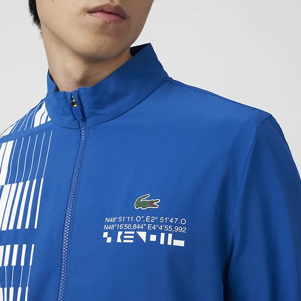 Áo Khoác Nam Lacoste Men's Sport x Novak Djokovic Track Jacket BH2325 - LUX Màu Xanh Blue Size 50 - Thời trang - Vua Hàng Hiệu