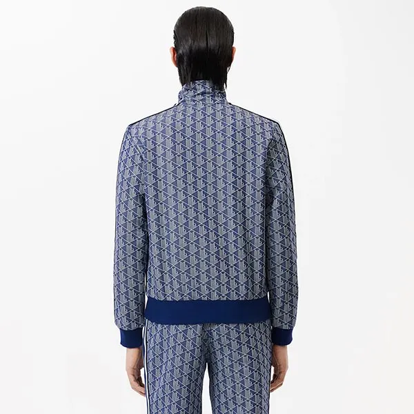Áo Khoác Nam Lacoste Monogram Zip-Up Sweatshirt SH1368 - QIE Màu Xanh Navy Size 4 - Thời trang - Vua Hàng Hiệu