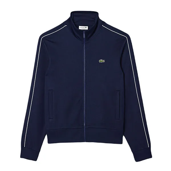 Áo Khoác Nam Lacoste Paris Piqué Track Jacket SH1457-166 Màu Xanh Navy Size 3