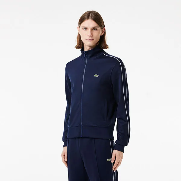Áo Khoác Nam Lacoste Paris Piqué Track Jacket SH1457-166 Màu Xanh Navy Size 3