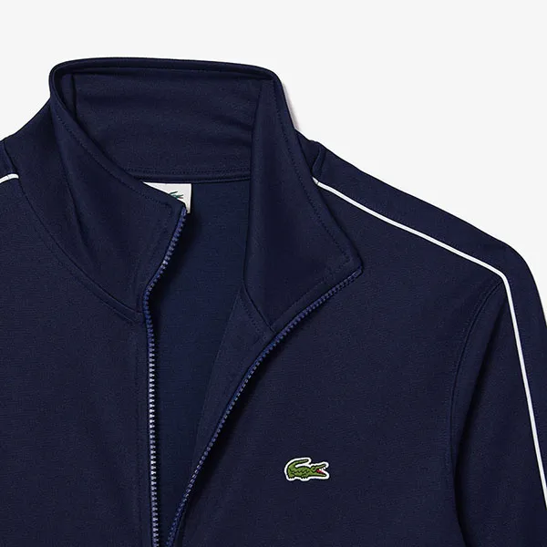 Áo Khoác Nam Lacoste Paris Piqué Track Jacket SH1457-166 Màu Xanh Navy Size 3