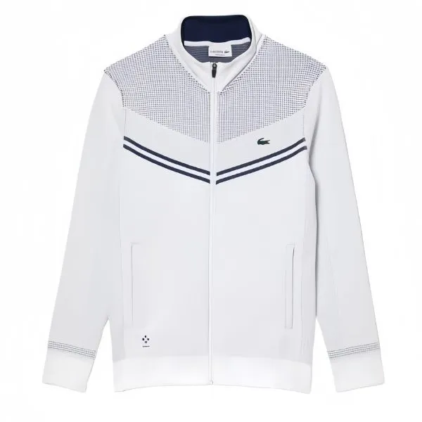 Áo Khoác Nam Lacoste Tennis Daniil Medvedev After Match Jacket SH1090 - BED Màu Trắng Size 5