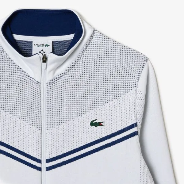 Áo Khoác Nam Lacoste Tennis Daniil Medvedev After Match Jacket SH1090 - BED Màu Trắng Size 5