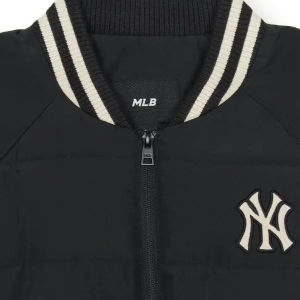 Áo Khoác Nam MLB Varsity Lip Lightweight Short Padding New York Yankees 3ADJV0146-50BKS Màu Đen Size S