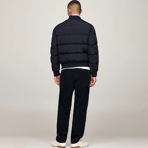Áo Khoác Nam Tommy Hilfiger Reversible Down Bomber Jacket MW32800 - 400 Hai Mặt Màu Navy/Xanh Size XS