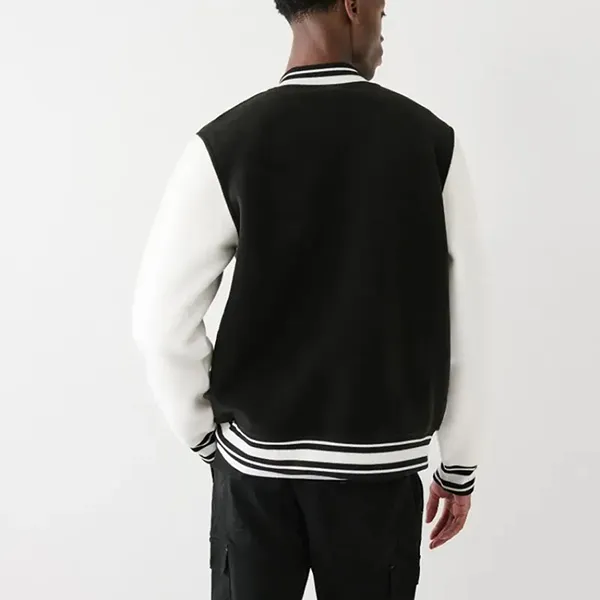 Áo Khoác Nam True Religion Fleece College Jacke Herren INYV41392 Màu Đen Trắng Size M - Thời trang - Vua Hàng Hiệu