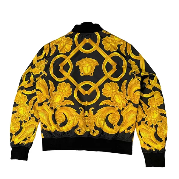 Áo Khoác Nam Versace Black Bomber With Baroque Medusa Printed 1012269 1A10229 5B000 2 Mặt Màu Vàng Đen Size 48 - Thời trang - Vua Hàng Hiệu