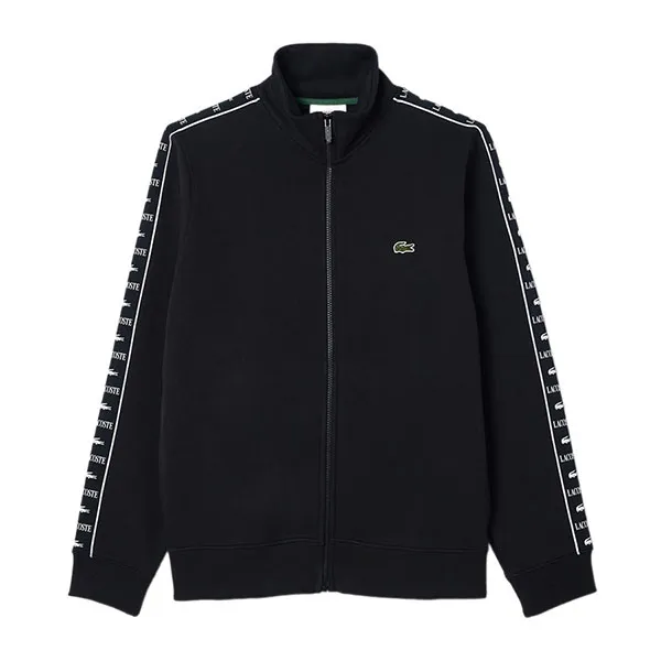 Áo Khoác Nỉ Nam Lacoste Men's Logo Stripe Zip-Up Sweatshirt SH7433-031 Màu Đen Size 4 - Thời trang - Vua Hàng Hiệu