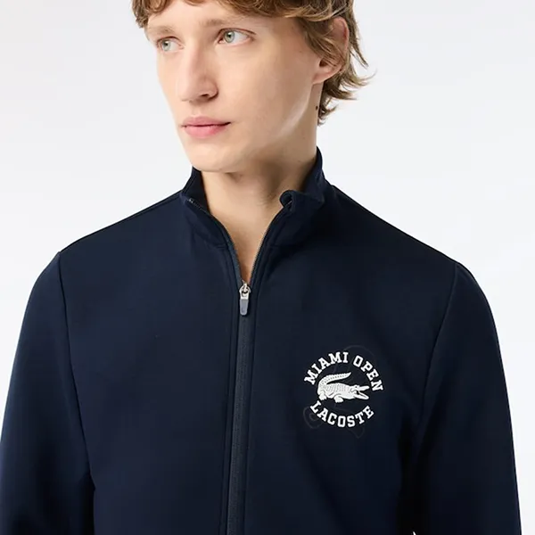 Áo Khoác Nỉ Nam Lacoste Men's Miami Open Edition Tennis Sweatshirt SH8386-166 Màu Xanh Navy Size 4