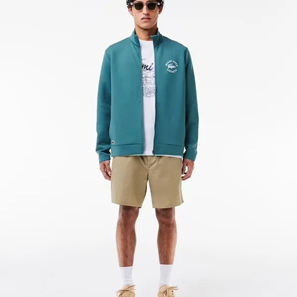 Áo Khoác Nỉ Nam Lacoste Men's Miami Open Edition Tennis Sweatshirt SH8386-YI4 Màu Xanh Size 4 - Thời trang - Vua Hàng Hiệu