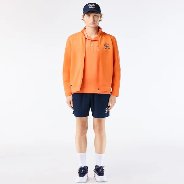 Áo Khoác Nỉ Nam Lacoste Miami Open Edition Tennis Sweatshirt SH8386-5QP Màu Cam Size 4