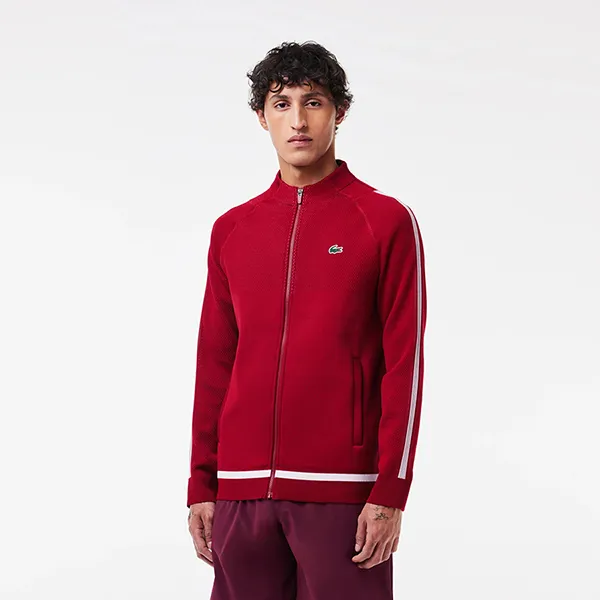 Áo Khoác Nỉ Nam Lacoste Tennis Sweatshirt X Novak Djokovic SH7541-IXX Màu Đỏ Size 3 - Thời trang - Vua Hàng Hiệu