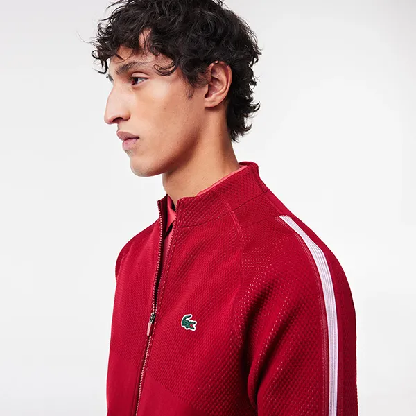 Áo Khoác Nỉ Nam Lacoste Tennis Sweatshirt X Novak Djokovic SH7541-IXX Màu Đỏ Size 3 - Thời trang - Vua Hàng Hiệu