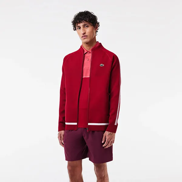 Áo Khoác Nỉ Nam Lacoste Tennis Sweatshirt X Novak Djokovic SH7541-IXX Màu Đỏ Size 3 - Thời trang - Vua Hàng Hiệu