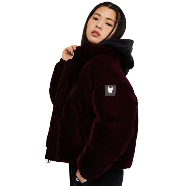 Áo Khoác Nữ LifeWork Glossy High Neck Heavy Down Short Jumper LW234DJ710-WN Màu Đỏ - Thời trang - Vua Hàng Hiệu