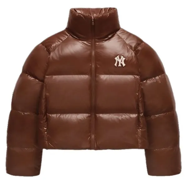 Áo Khoác Nữ MLB Women's Crop Glossy Curve Padding New York Yankees 3FDJB2046-50BRD Màu Nâu - Thời trang - Vua Hàng Hiệu