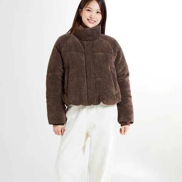 Áo Khoác Nữ Spao Pastel Puffer SPJPE4TG02 Màu Nâu Cafe