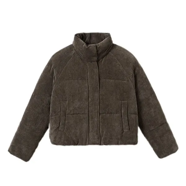 Áo Khoác Nữ Spao Pastel Puffer SPJPE4TG02 Màu Nâu Cafe