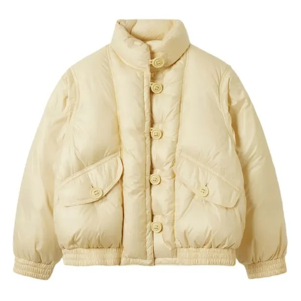 Áo Khoác Nữ WHOAU Pocket Duck Down Jumper WHJDE4V56F Màu Vàng - Thời trang - Vua Hàng Hiệu