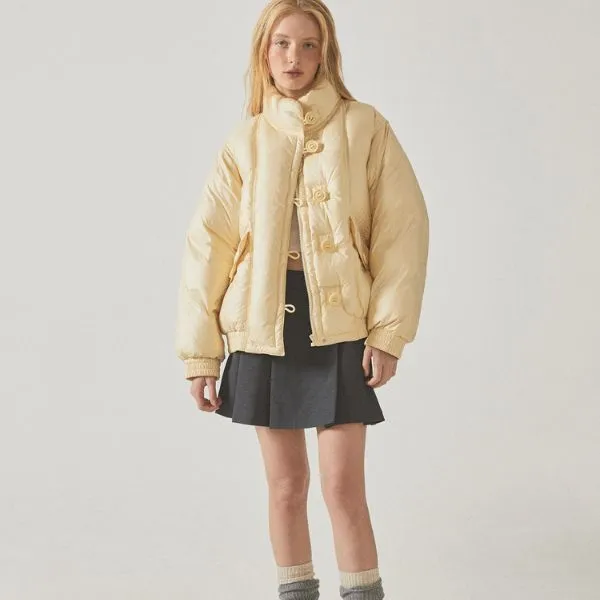 Áo Khoác Nữ WHOAU Pocket Duck Down Jumper WHJDE4V56F Màu Vàng - Thời trang - Vua Hàng Hiệu