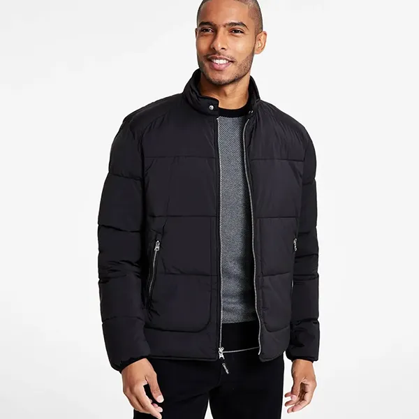 Áo Khoác Phao Nam Calvin Klein CK Men's Stretch Medium Weight Moto Jacket 255535 - BLK Màu Đen Size S - Thời trang - Vua Hàng Hiệu
