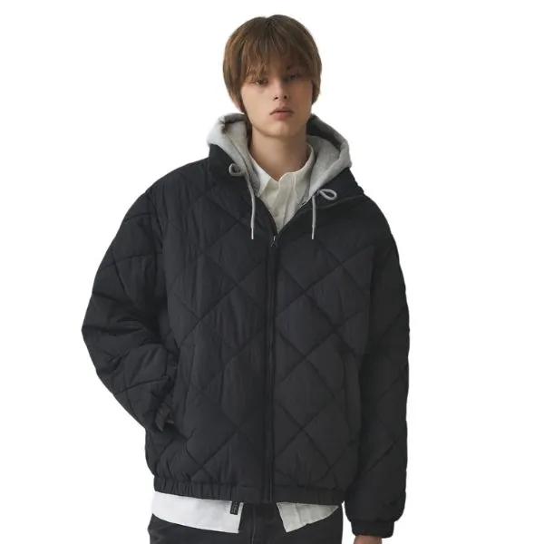 Áo Khoác WHOAU Quilting Jumper WHJJE4911U Màu Đen