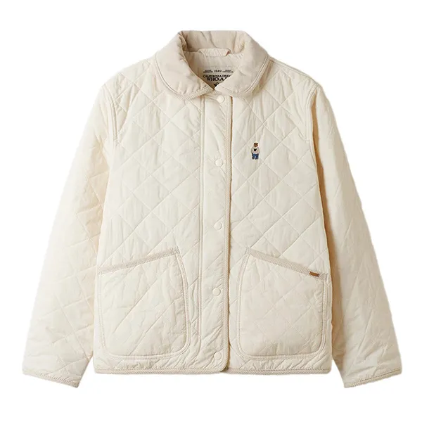 Áo Khoác Nữ WHOAU Steve Quilting Jacket WHJJE4913F Màu Kem Size M - Thời trang - Vua Hàng Hiệu