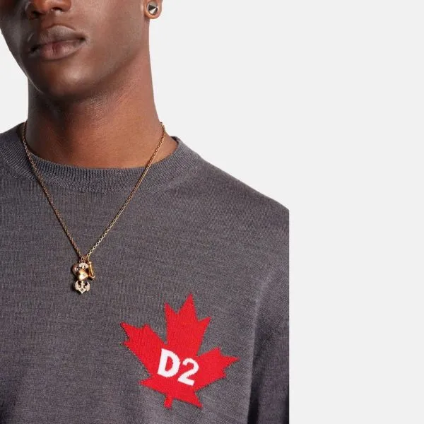 Áo Len Nam Dsquared2 D2 S74HA1371S18332964 Màu Ghi Size S