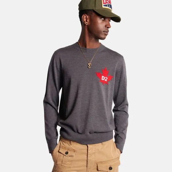 Áo Len Nam Dsquared2 D2 S74HA1371S18332964 Màu Ghi Size S