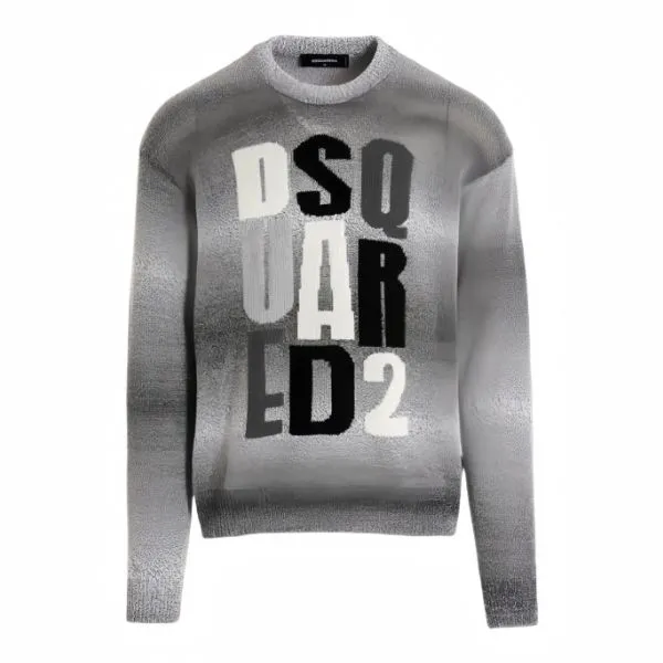 Áo Len Nam Dsquared2 S74HA1316S18187962 Màu Ghi Đen Size XS