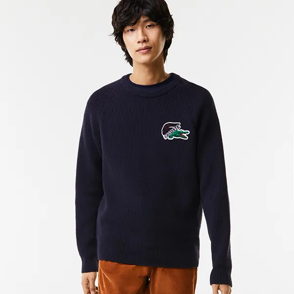 Áo Len Nam Lacoste Men's Crocodile Sweater AH0734 166 Màu Xanh Navy Size 2 - Thời trang - Vua Hàng Hiệu