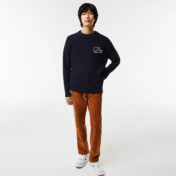 Áo Len Nam Lacoste Men's Crocodile Sweater AH0734 166 Màu Xanh Navy Size 2 - Thời trang - Vua Hàng Hiệu