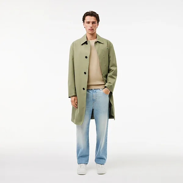 Áo Len Nam Lacoste Men's Round Neck Cotton Sweater Màu Be Size 2