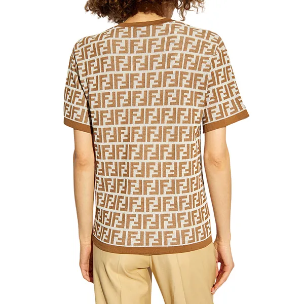 Áo Len Nữ Fendi Brown With FF Logo Printed FZXC38/AS0T Màu Nâu Size 40 - Thời trang - Vua Hàng Hiệu