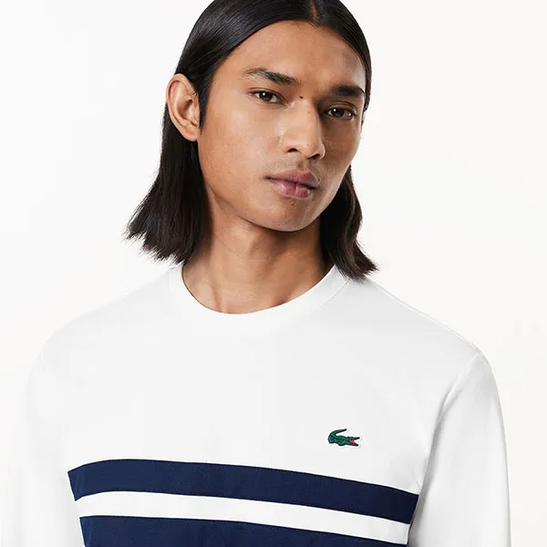 Áo Nỉ Sweater Nam Lacoste Men's Stretch Tennis Sweatshirt SH7519-522 Màu Xanh Navy Size 4
